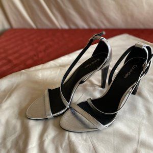 Calvin Klein silver Narella strapy pump